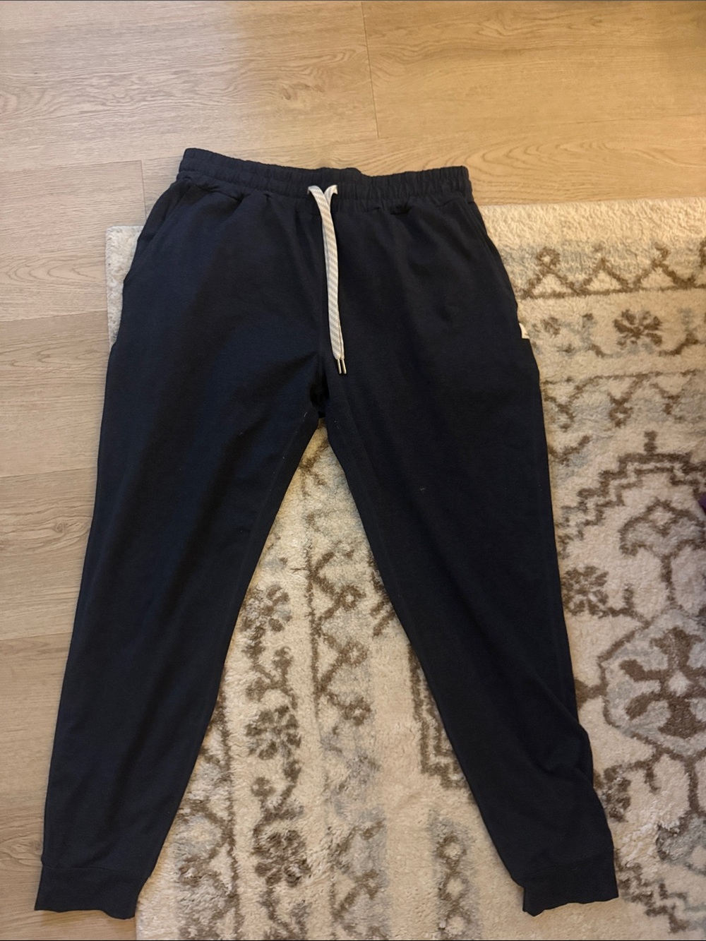 Vuori Navy Jogger Pants with White Drawstring